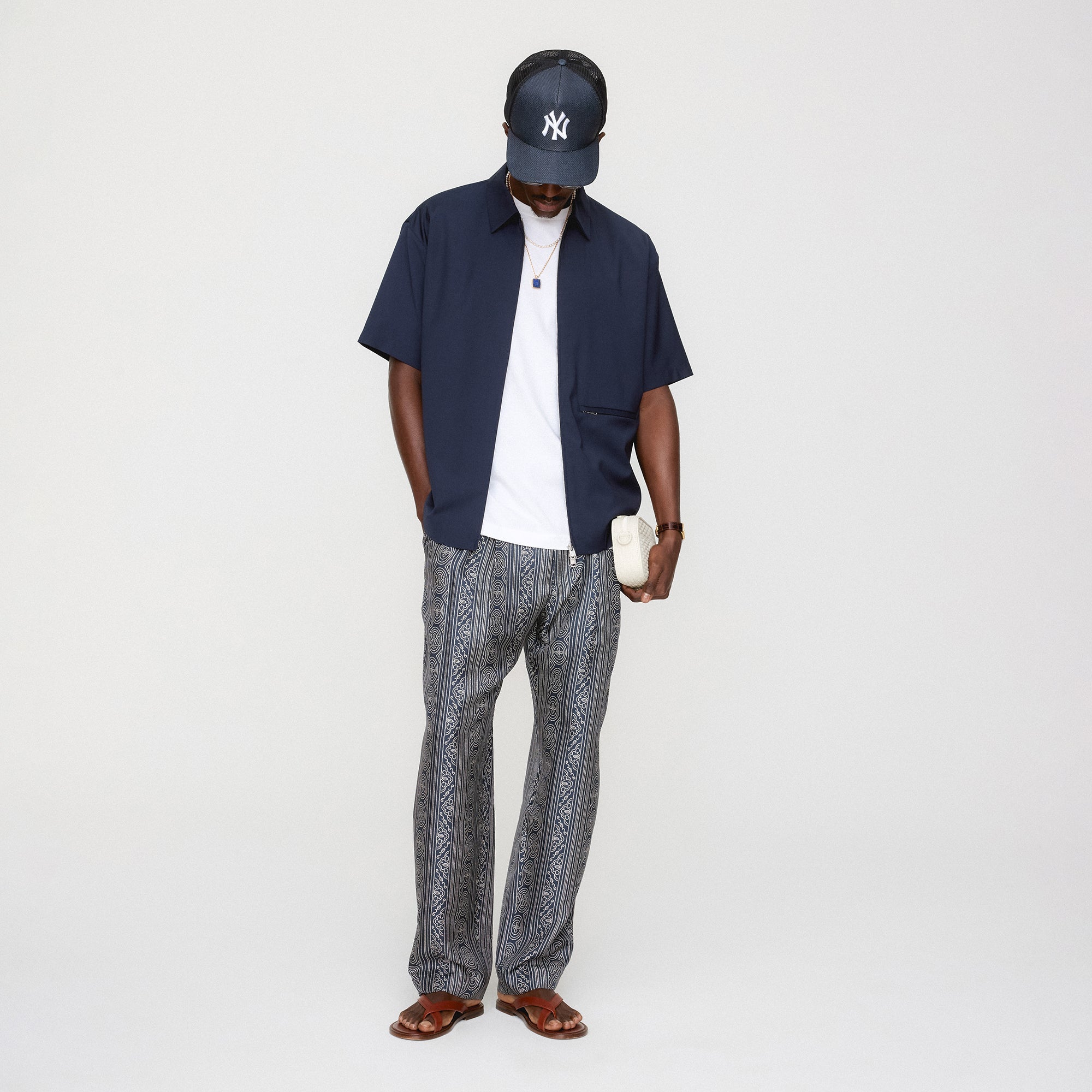 &Kin Tropical Wool Davenport Shirt - Admiral | Kith Admiral