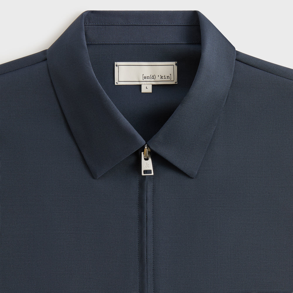 &Kin Tropical Wool Davenport Shirt - Admiral | Kith Admiral