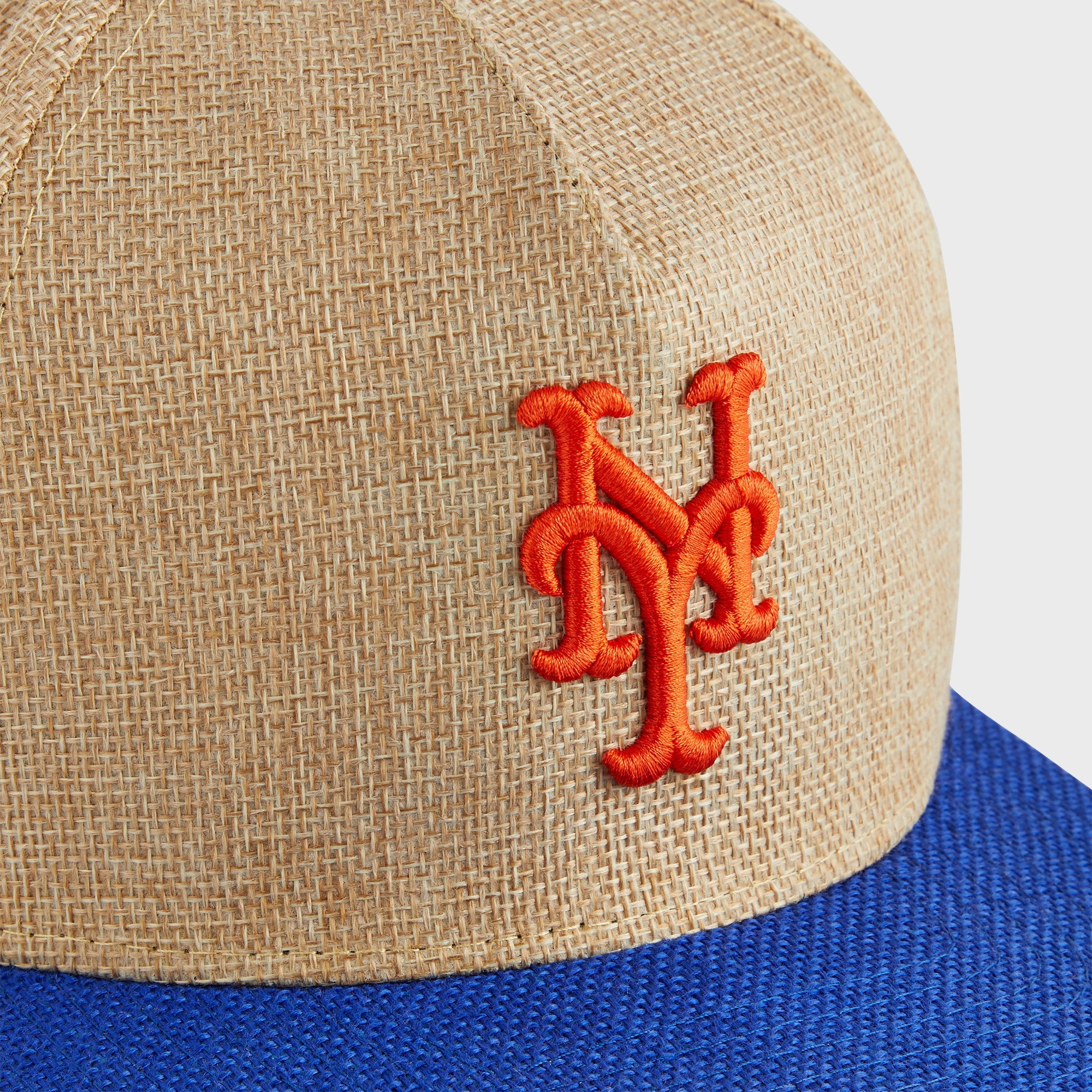 Kith & New Era for the New York Mets Raffia 49FORTY Snapback - Natural | Kith Natural