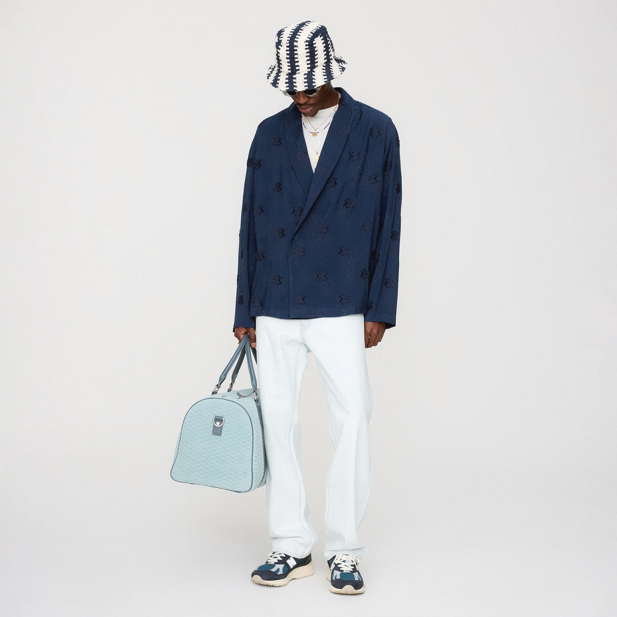 Kith Monogram Suede Duffle Bag - Mist | Kith Mist