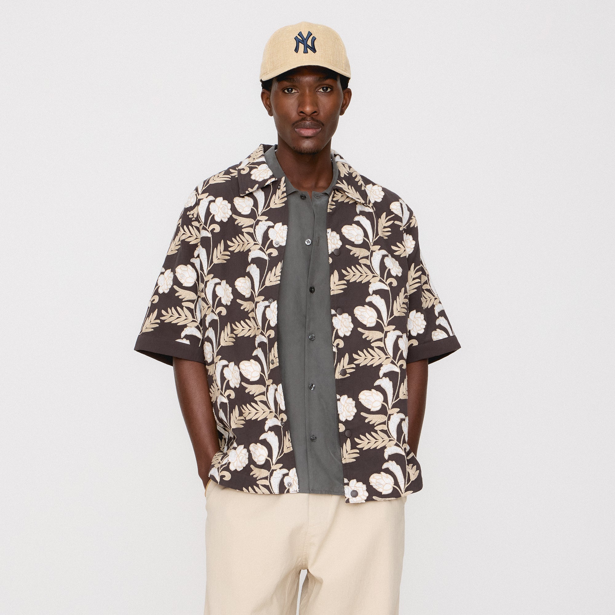 Kith Embroidered Floral Woodpoint Shirt - Kindling | Kith Kindling