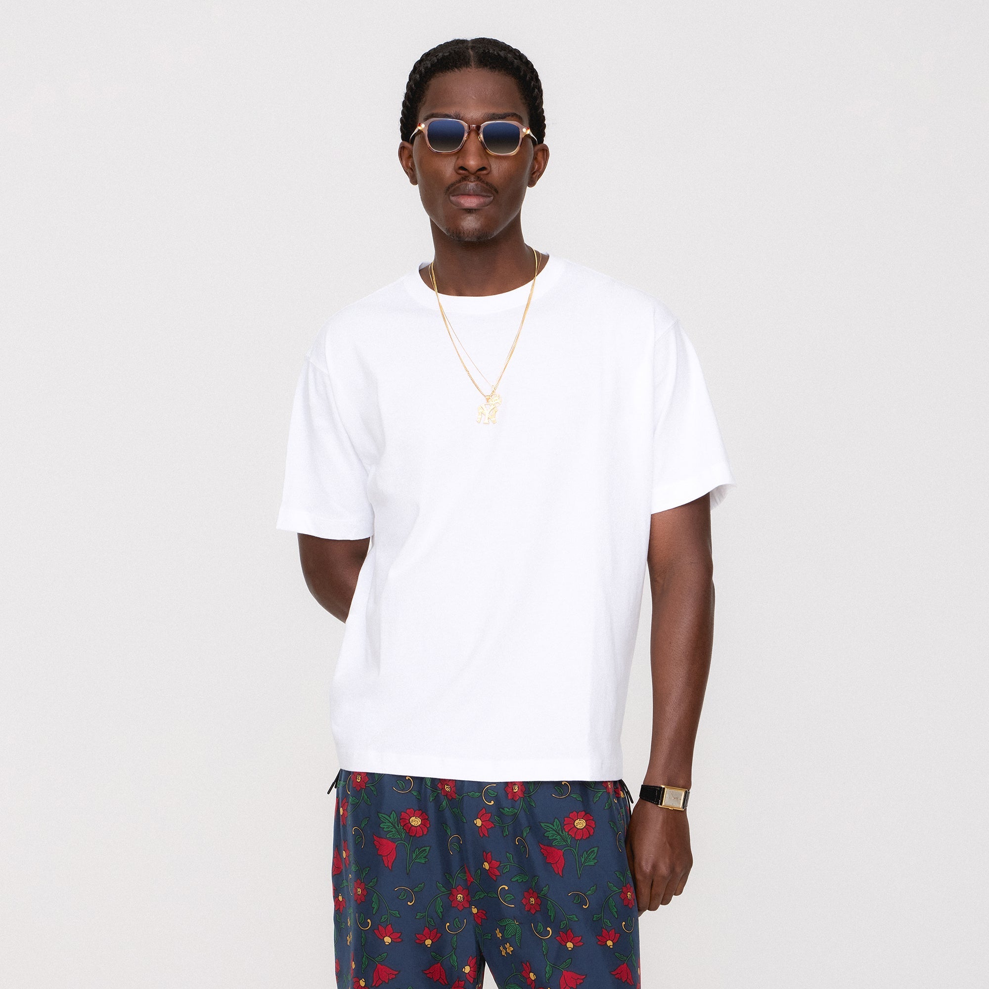 &Kin Pima Jersey Alex Boxy Tee - White | Kith White