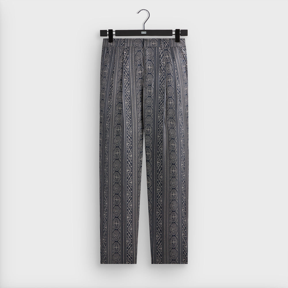 &Kin Batik Stripe Pleated Ari Trouser - Nocturnal | Kith Nocturnal