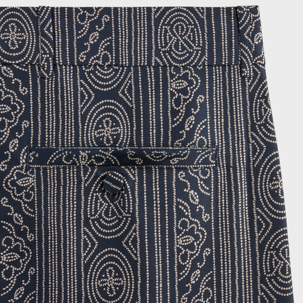 &Kin Batik Stripe Pleated Ari Trouser - Nocturnal | Kith Nocturnal