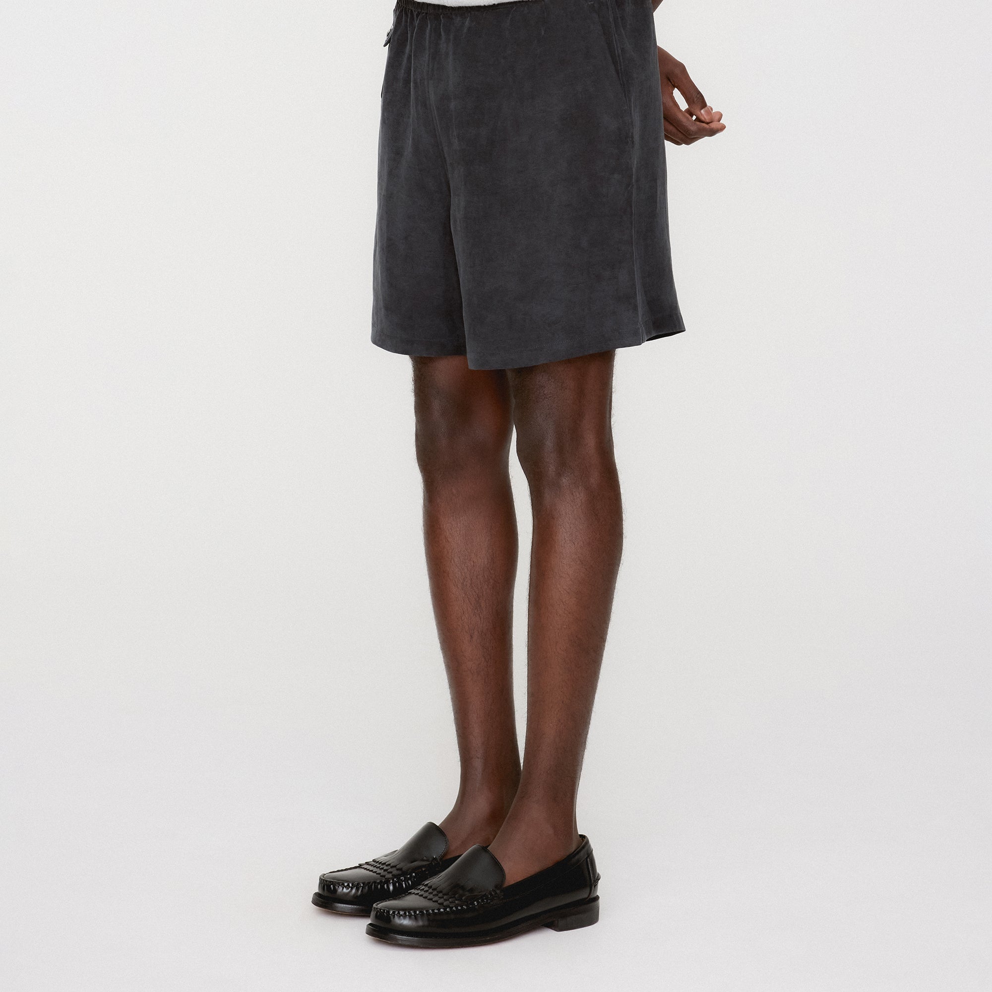 &Kin Cupro Linen Kellen Short - Black | Kith Black