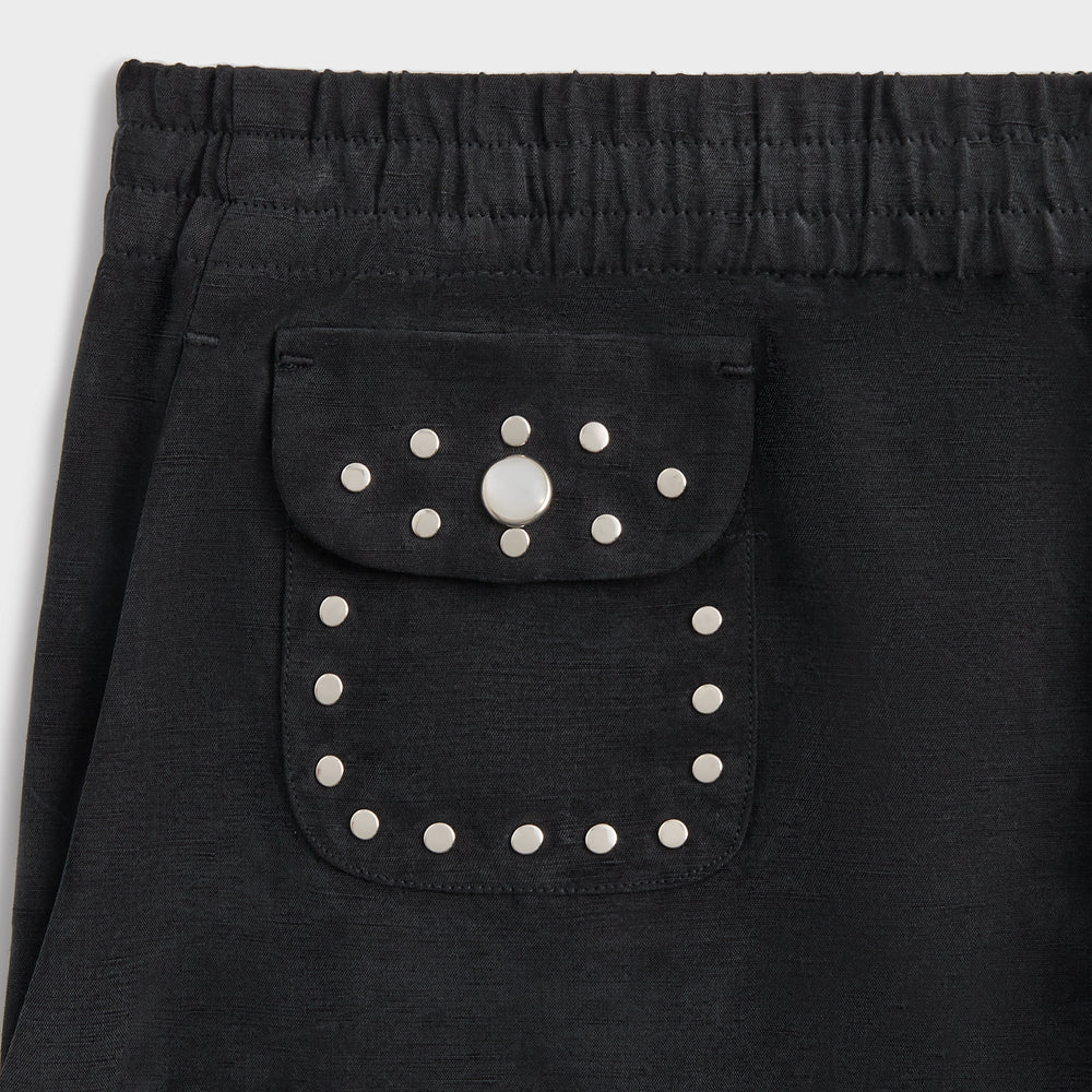 &Kin Cupro Linen Kellen Short - Black | Kith Black