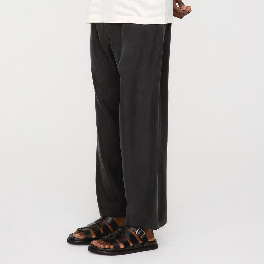 &Kin Silk Habotai Grayson Pant - Black | Kith Black