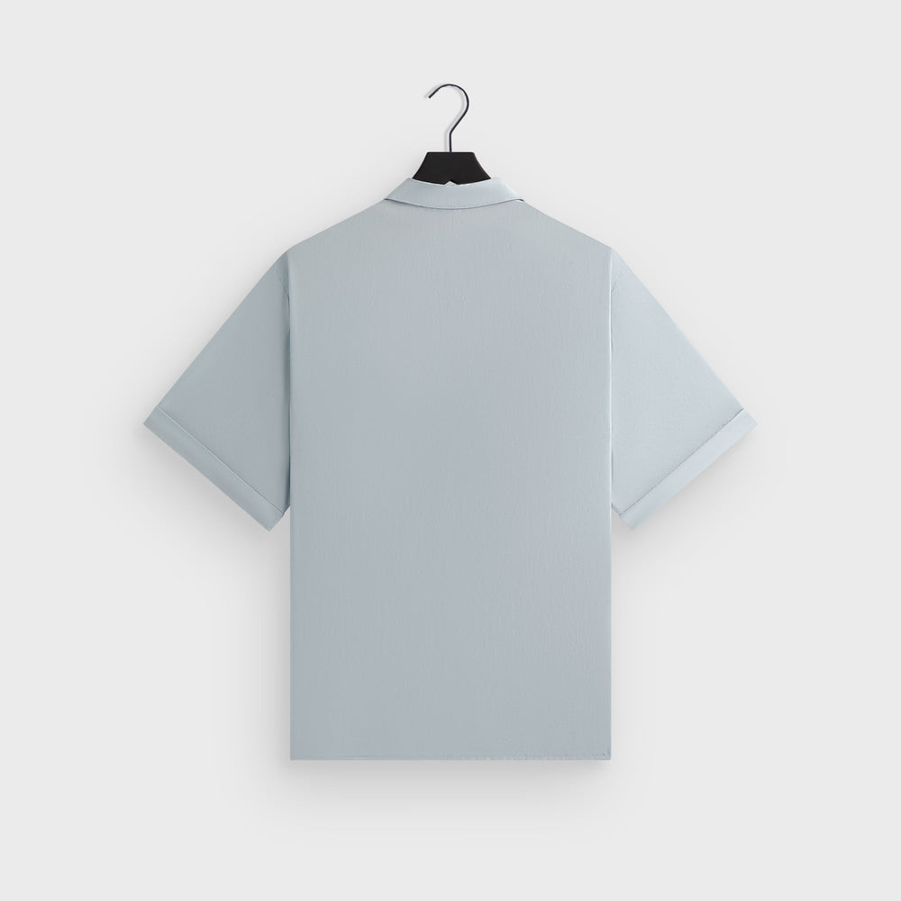 &Kin Silk Habotai Short Sleeve Reade Shirt - Light Indigo | Kith Light Indigo