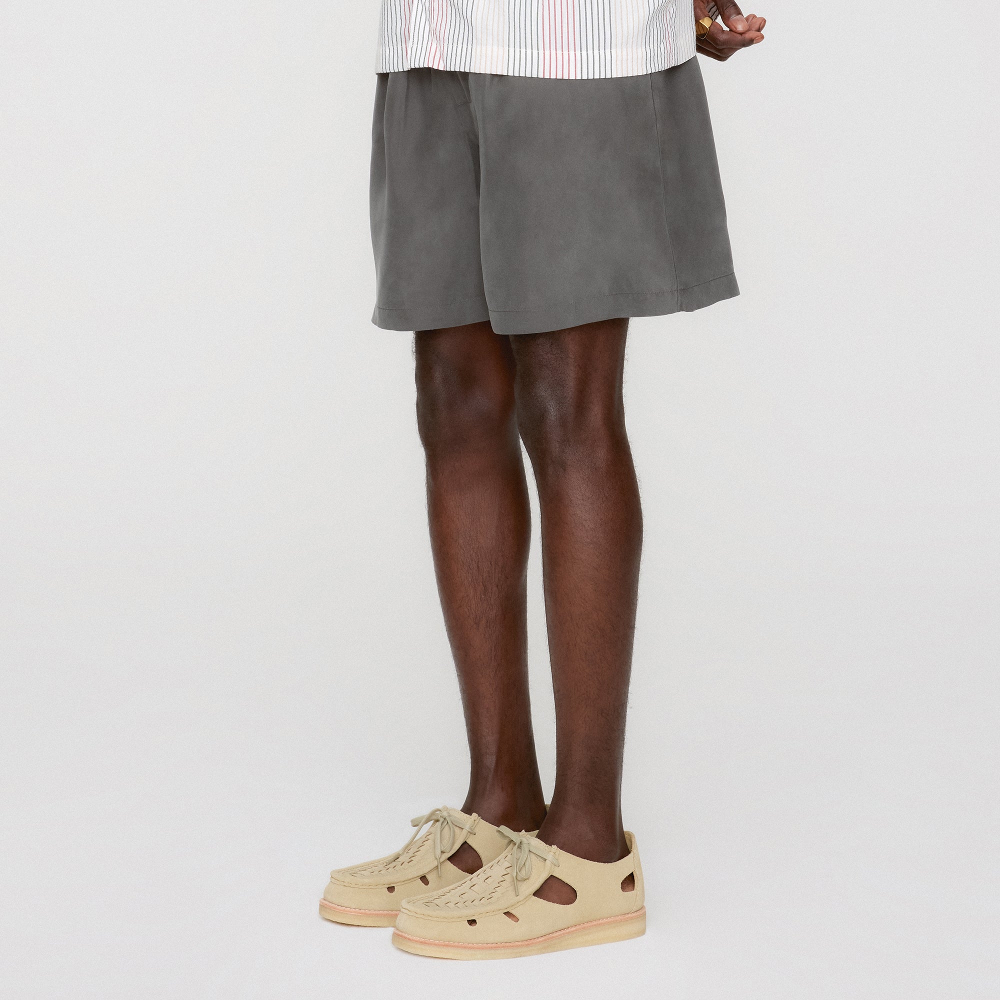 &Kin Silk Habotai Cedar Short - Somber | Kith Somber