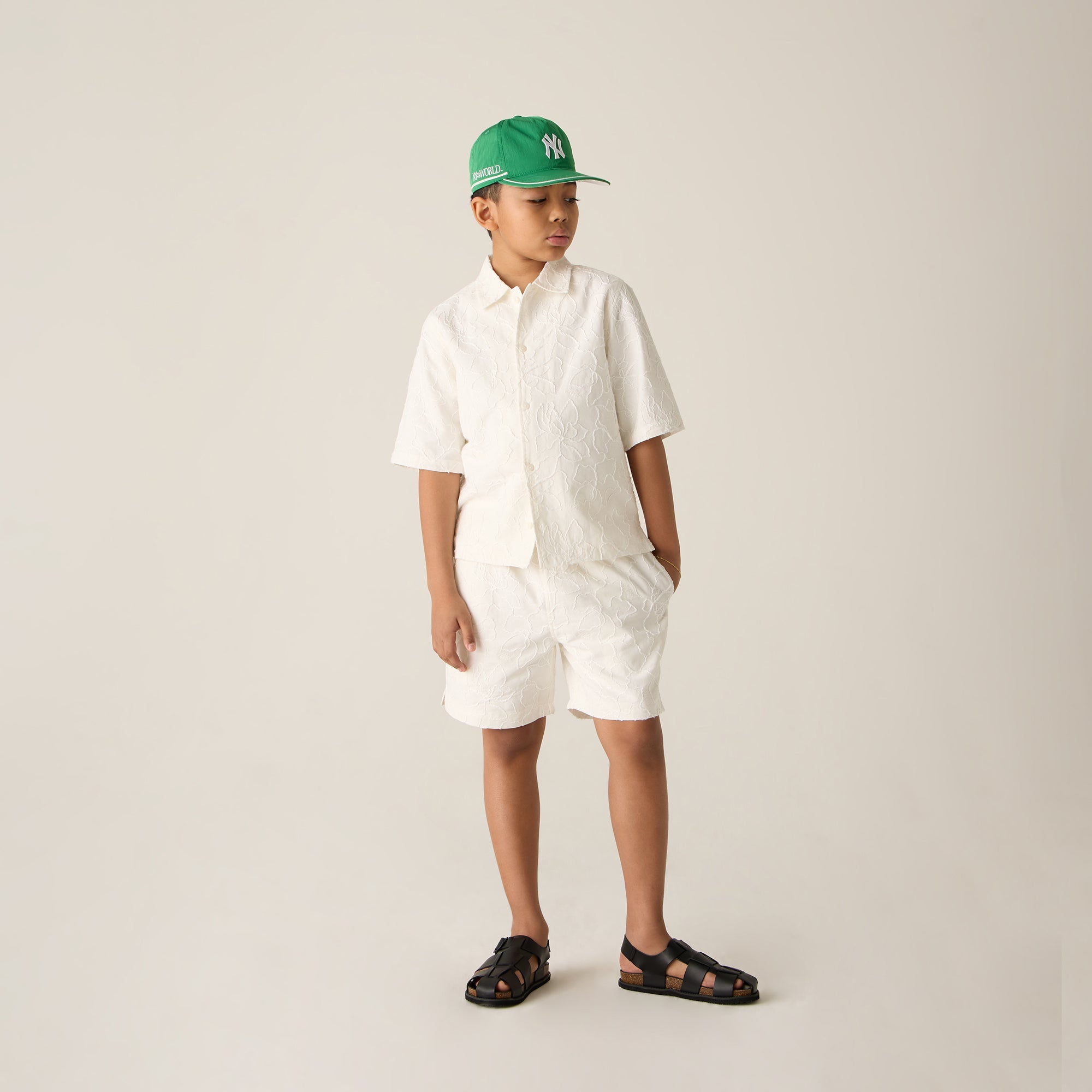 Kith Kids Iris Bennet Camp Shirt - Sandrift | Kith Sandrift