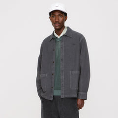 Kith Soft Woven Long Sleeve Boxy Collared Overshirt - Carbon | Kith Carbon