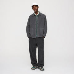 Kith Soft Woven Long Sleeve Boxy Collared Overshirt - Carbon | Kith Carbon