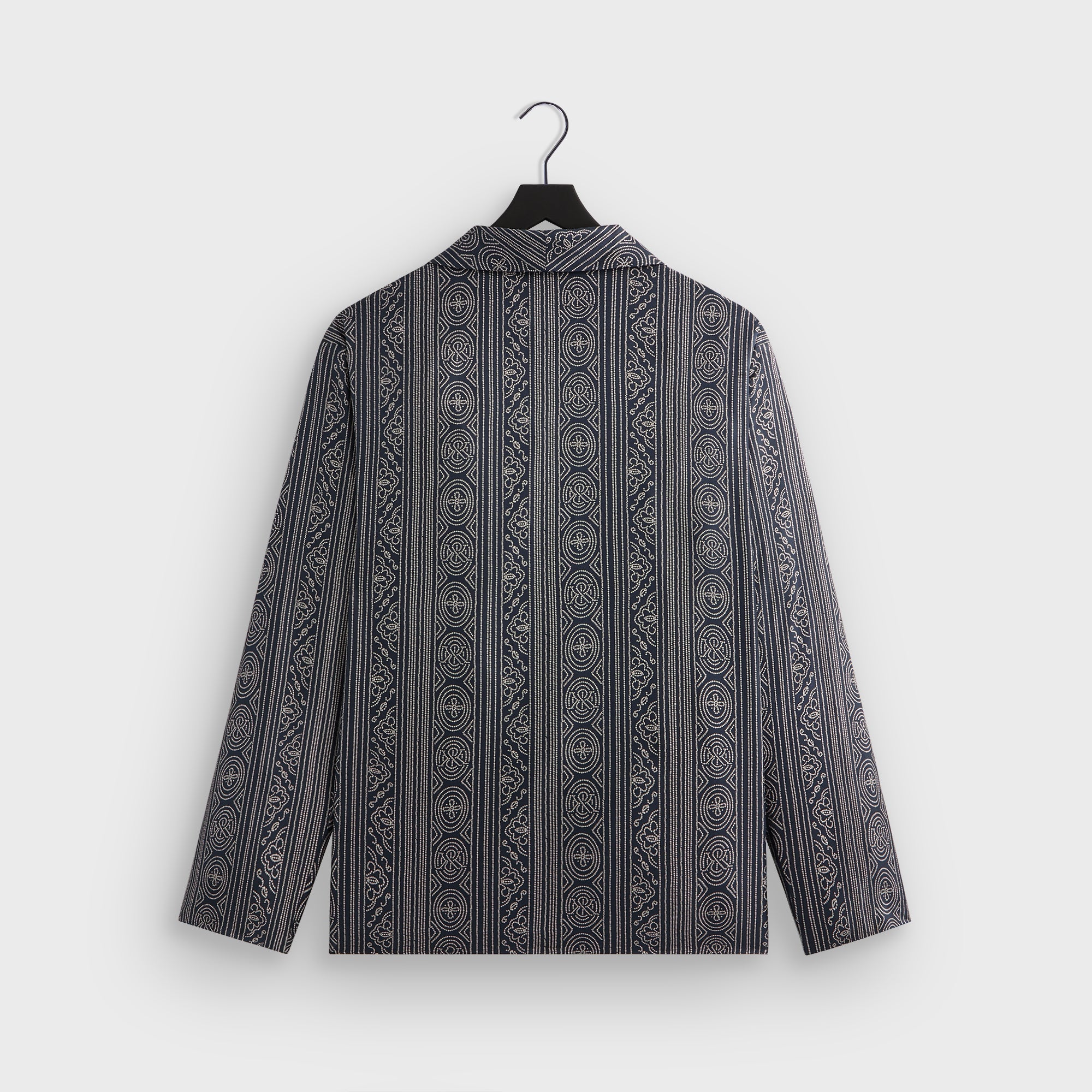 &Kin Batik Stripe Long Sleeve Thompson Crossover Shirt - Nocturnal | Kith Nocturnal
