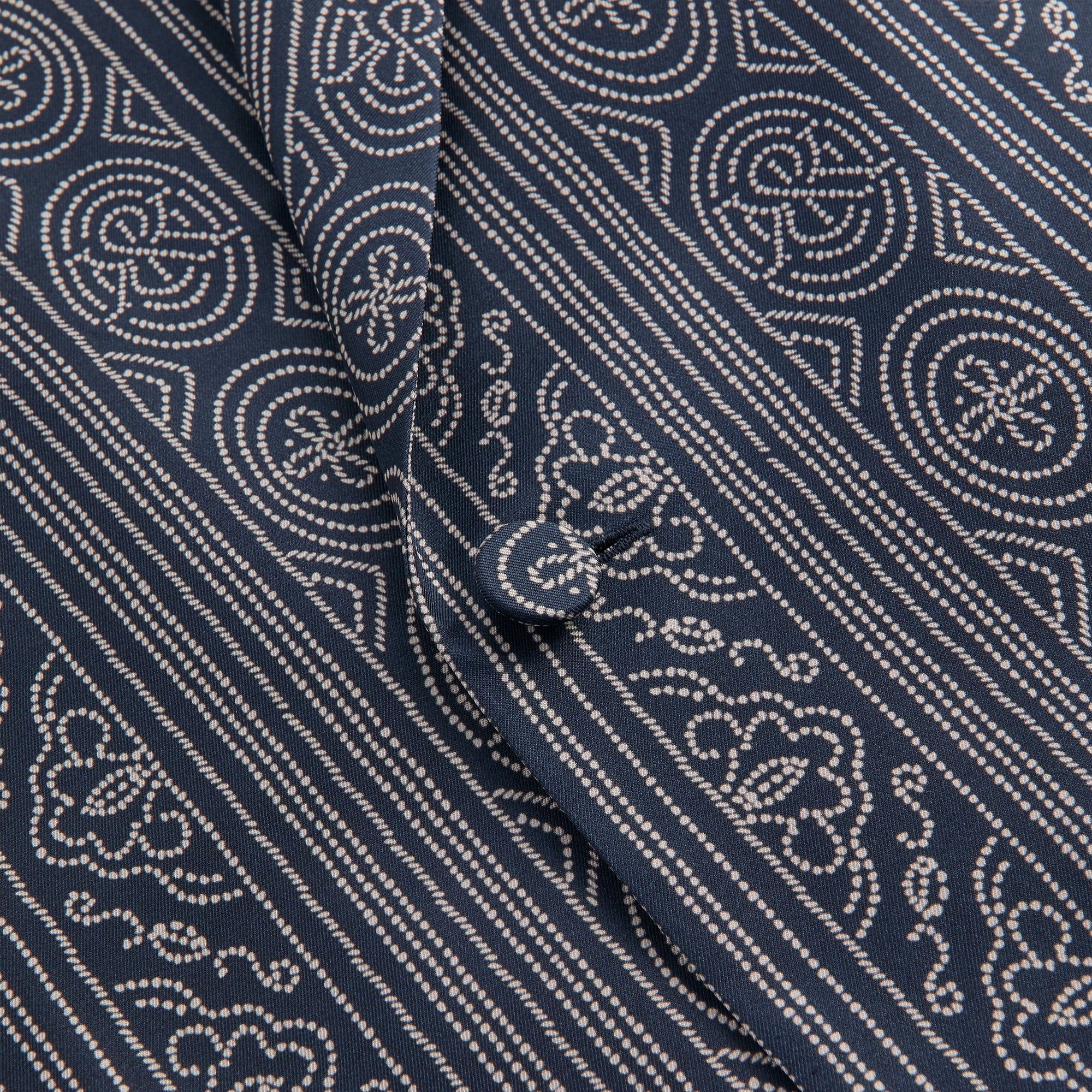 &Kin Batik Stripe Long Sleeve Thompson Crossover Shirt - Nocturnal | Kith Nocturnal