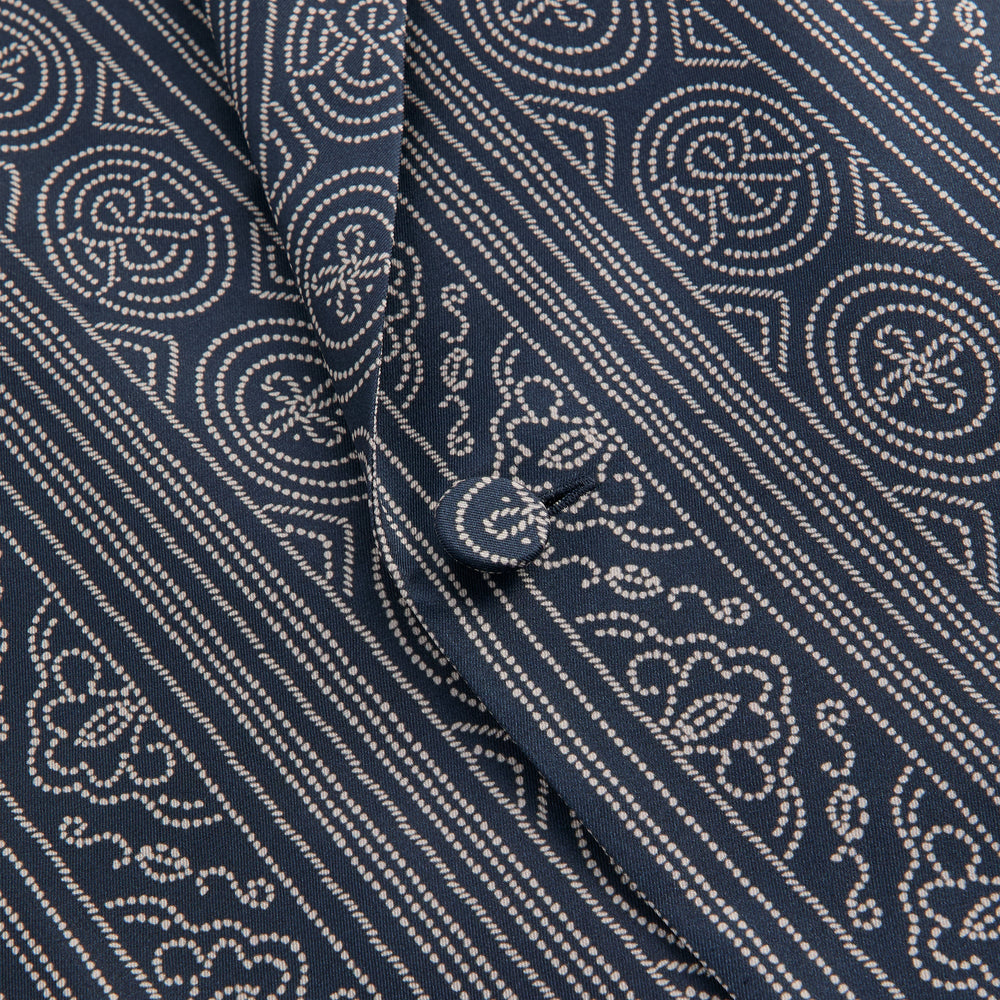 &Kin Batik Stripe Long Sleeve Thompson Crossover Shirt - Nocturnal | Kith Nocturnal