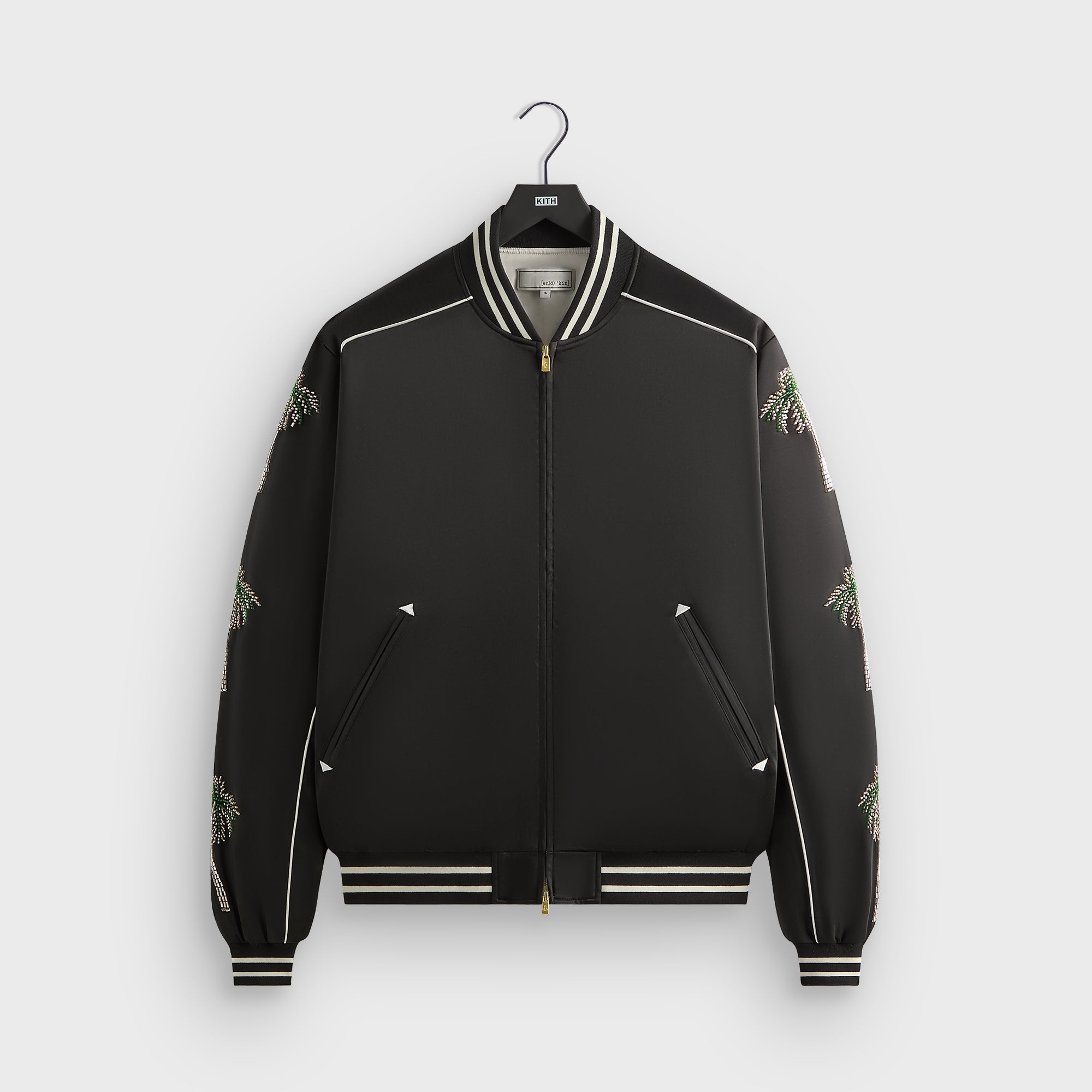 &Kin Vance Satin Bomber Jacket - Black | Kith Black