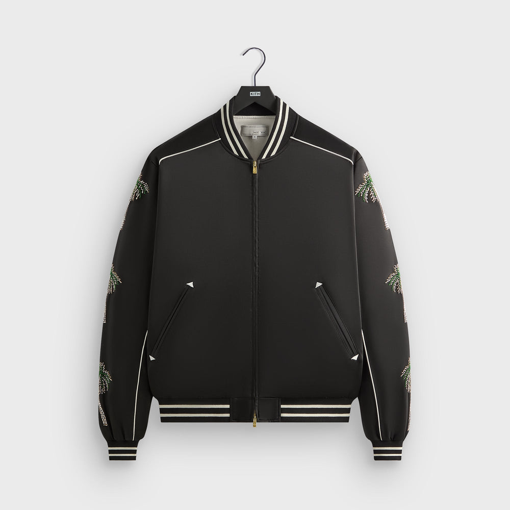 &Kin Vance Satin Bomber Jacket - Black | Kith Black