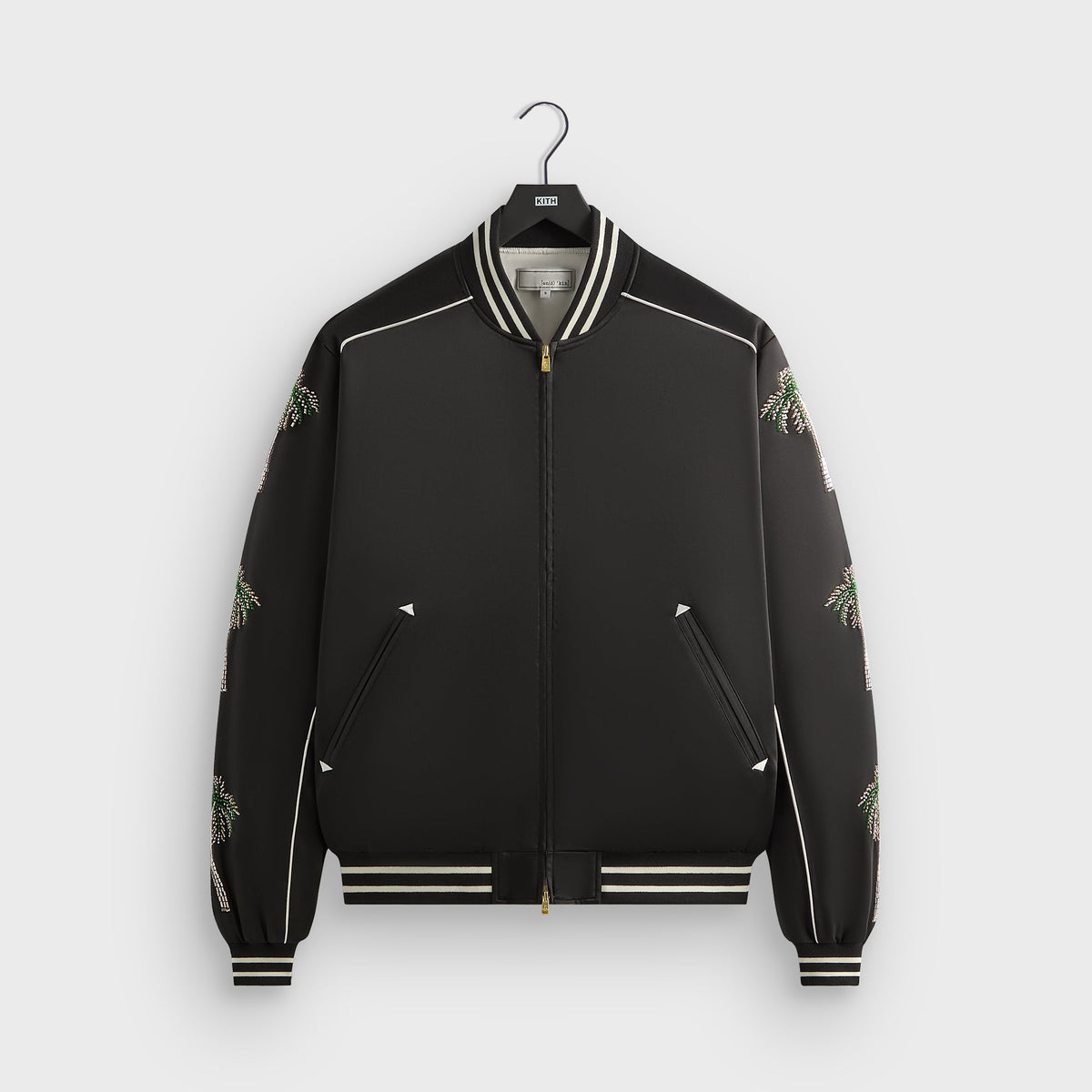 &Kin Vance Satin Bomber Jacket - Black | Kith Black