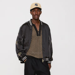 &Kin Vance Satin Bomber Jacket - Black | Kith Black