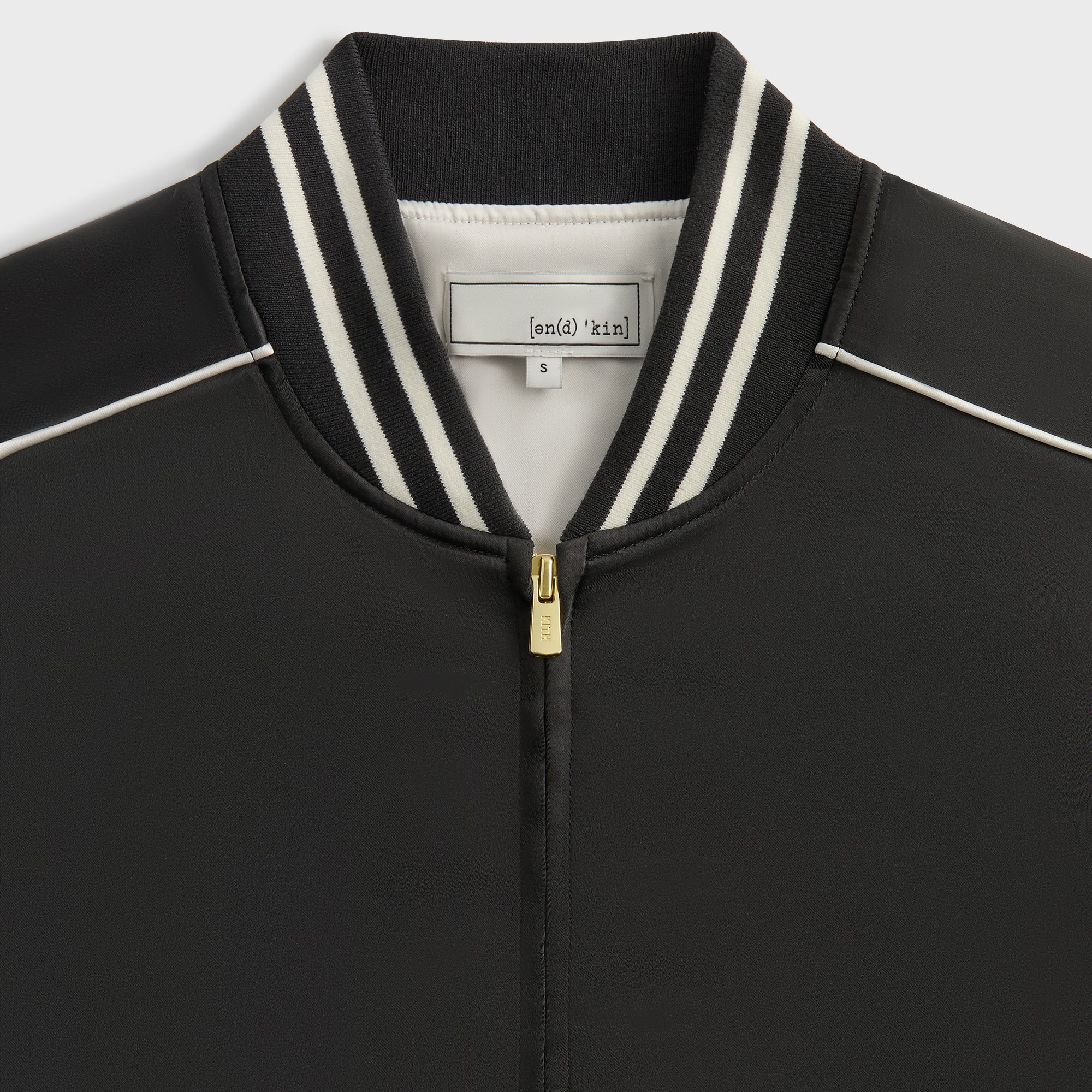 &Kin Vance Satin Bomber Jacket - Black | Kith Black