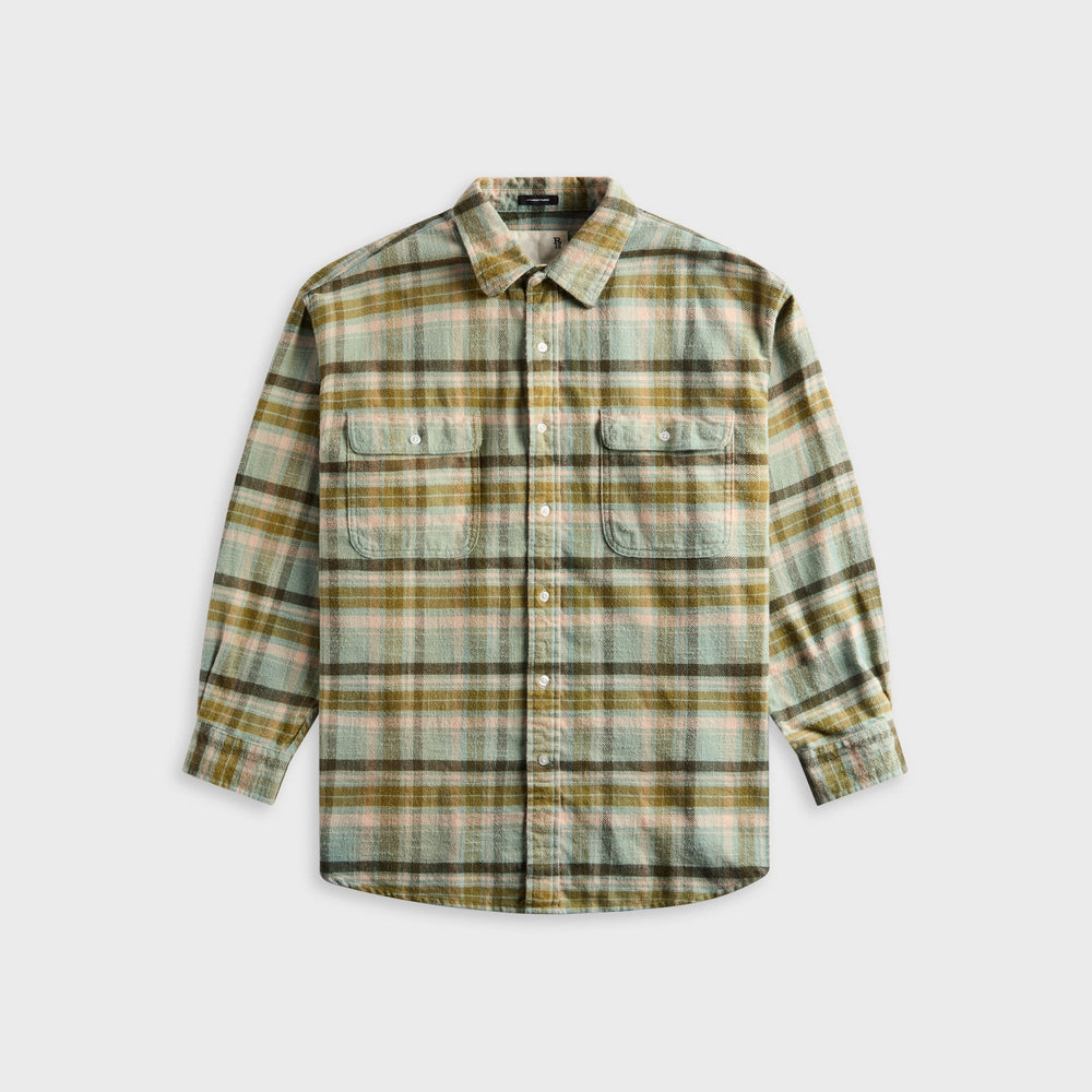 R13 Boyfriend Shirt - Turquoise Plaid | Kith Turquoise Plaid