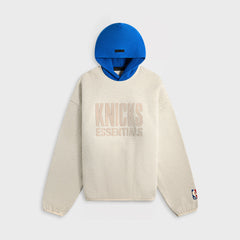 Essentials Pull Over Hoodie Knicks Core Fleece - Light Heather / Blue | Kith Light Heather / Blue