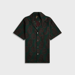 Needles Italian Collar Short Sleeve Shirt - Purple / Green | Kith Purple / Green