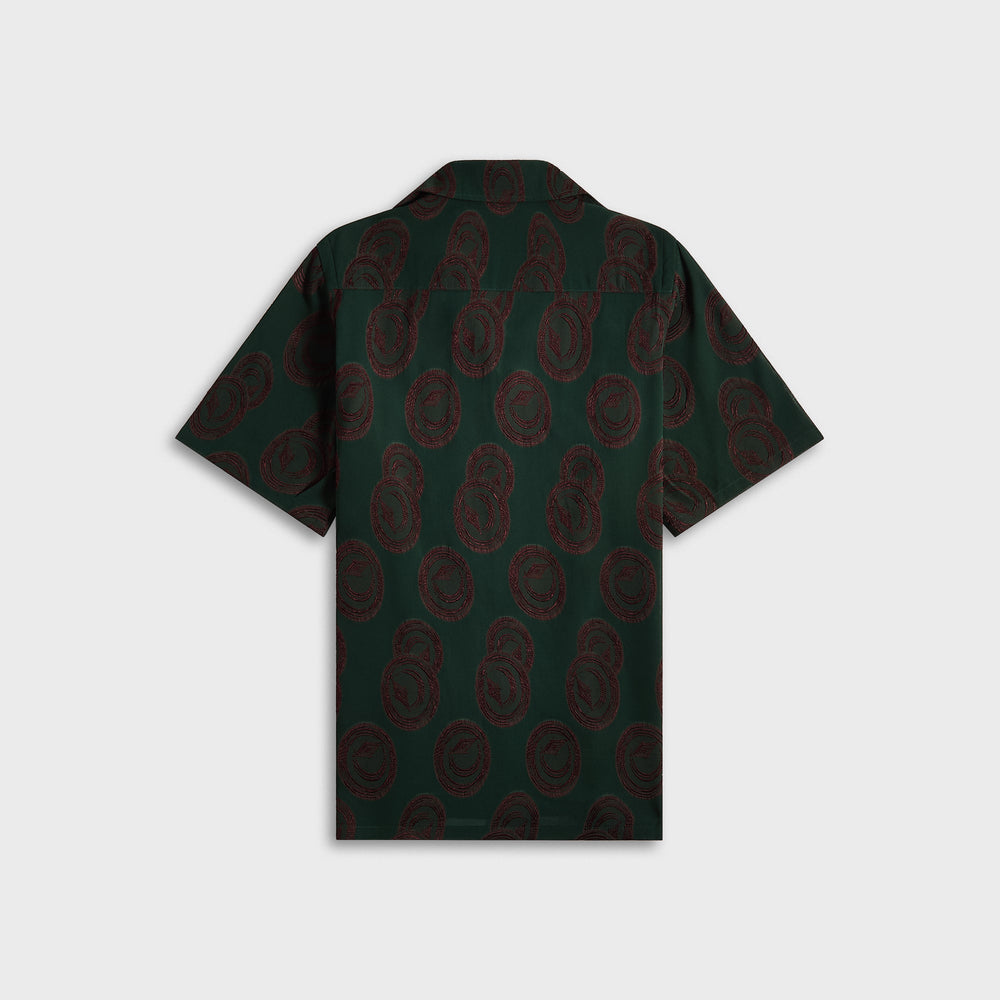 Needles Italian Collar Short Sleeve Shirt - Purple / Green | Kith Purple / Green