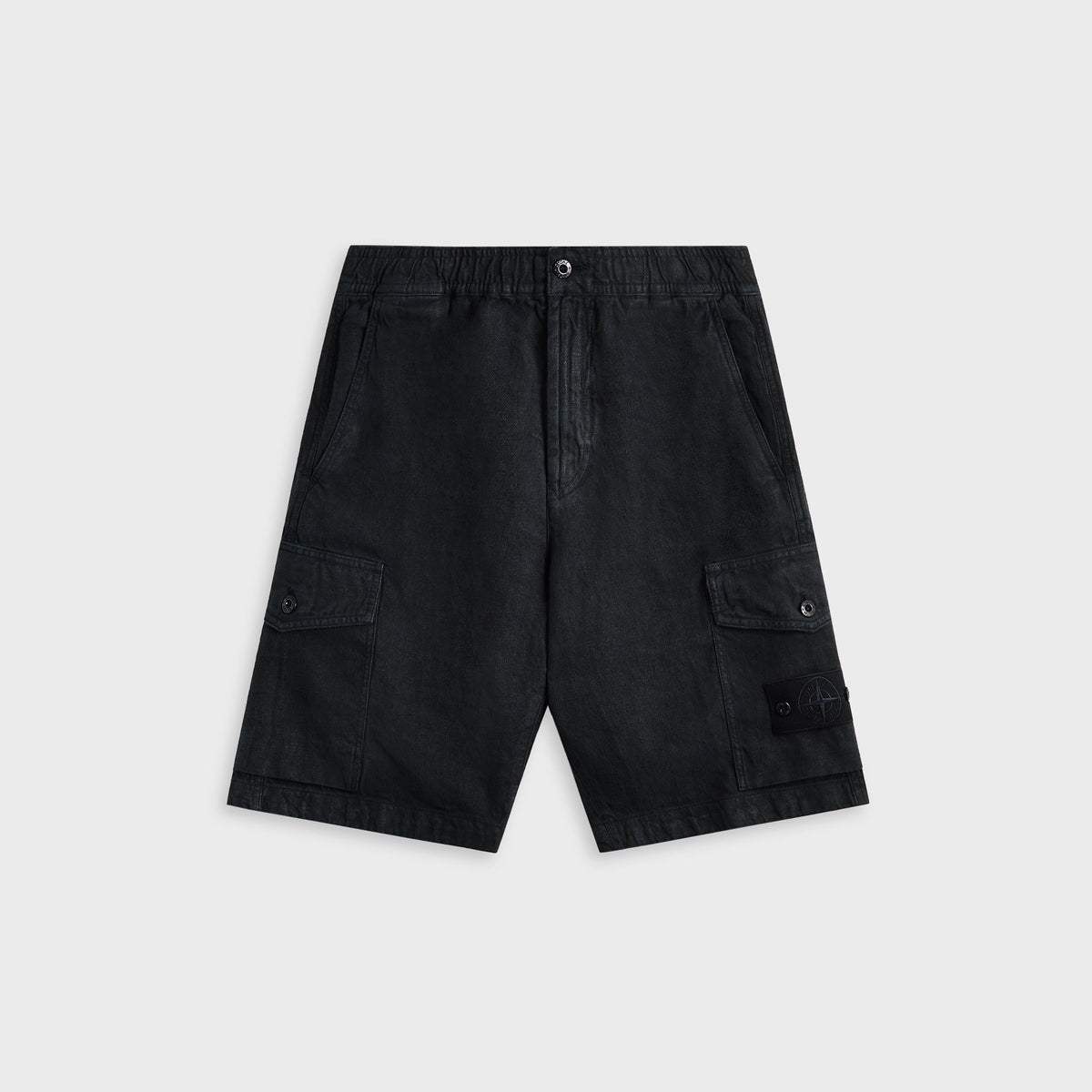 Stone Island Diagonal Linen Garment Dyed Ghost Piece Shorts - Navy Blu | Kith Navy Blue