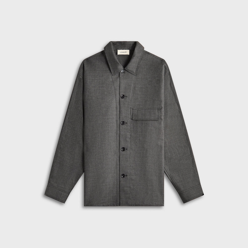 Lemaire Light Tailored Overshirt - Grey Melange | Kith Grey Melange