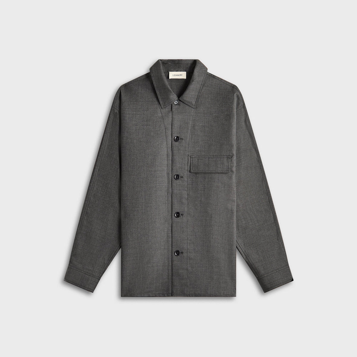 Lemaire Light Tailored Overshirt - Grey Melange | Kith Grey Melange