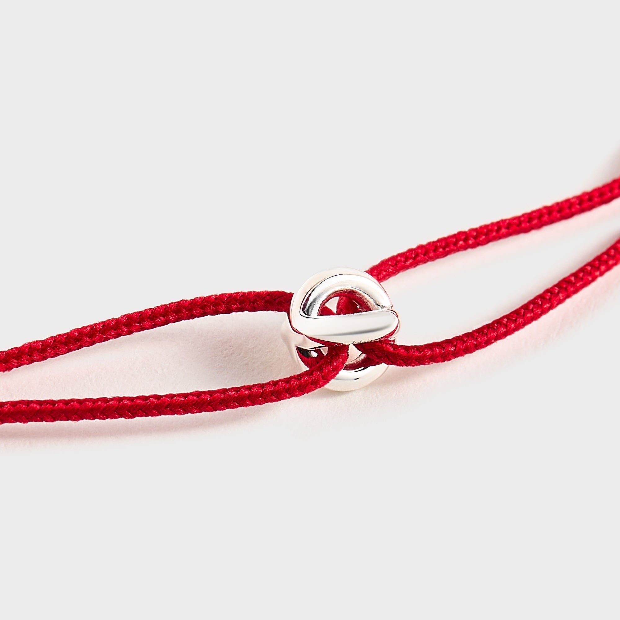 Le Gramme 1g Cord Bracelet Entrelacs Cord Bracelet - Red / Silver | Kith Red / Silver