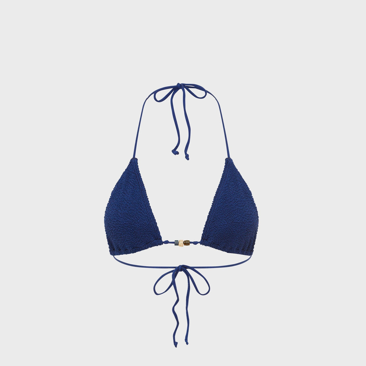 Bond Eye Beaded Ingrid Triangle Bikini Top - Midnight Shim | Kith Midnight Shim