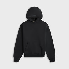 Essentials Classic Fit Fleece Hoodie - Jet Black | Kith Jet Black