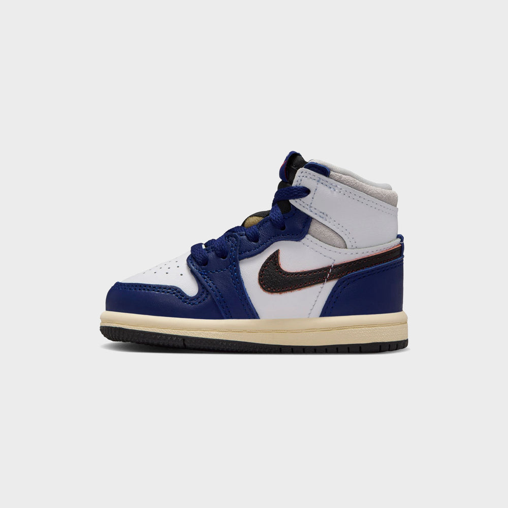 Jordan TD Air Jordan 1 Retro High OG - White / Black / Neutral Grey / | Kith White / Black / Neutral Grey / Deep Royal Blue / Muslin