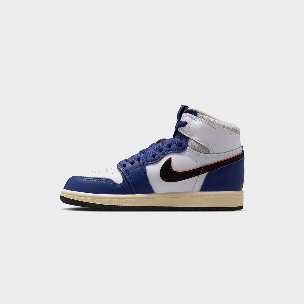 Jordan PS Air Jordan 1 Retro High OG - White / Black / Neutral Grey / | Kith White / Black / Neutral Grey / Deep Royal Blue / Muslin
