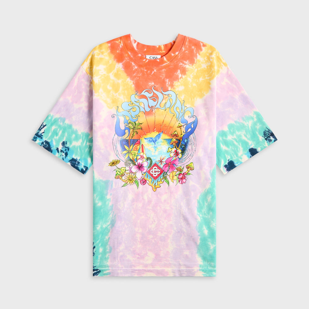 Casablanca Printed Oversized Tie Dye Surf Trip Tee - Multicolor | Kith Multicolor