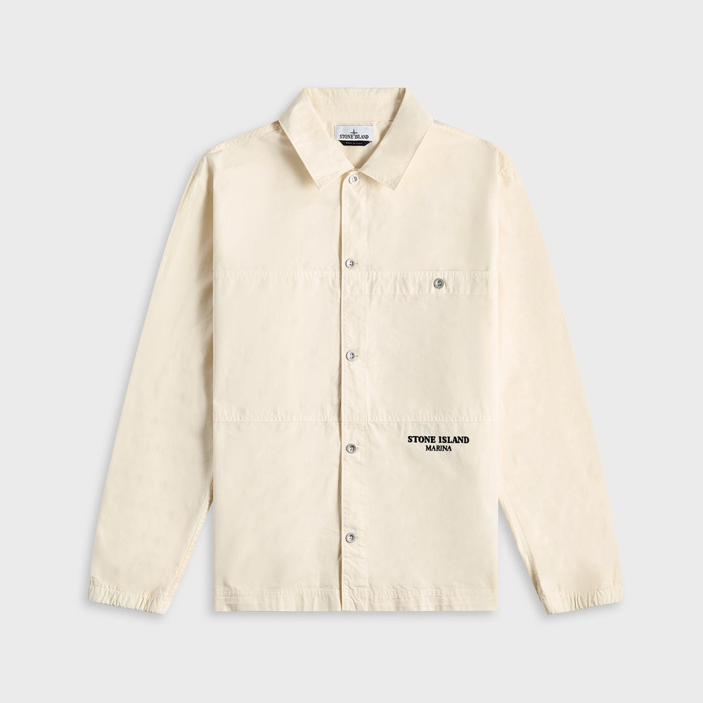 Stone Island Cotton Tela Marina Shirt - Ivory | Kith Ivory