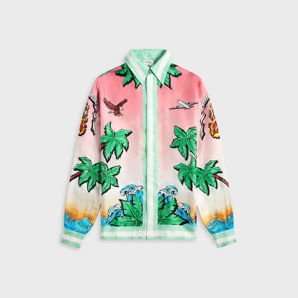 Casablanca Silk Twill Tennis Club Shirt - Multicolor | Kith Multicolor