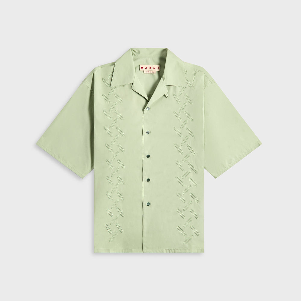 Marni Organic Cotton Poplin Bowing Shirt - Linden | Kith Linden
