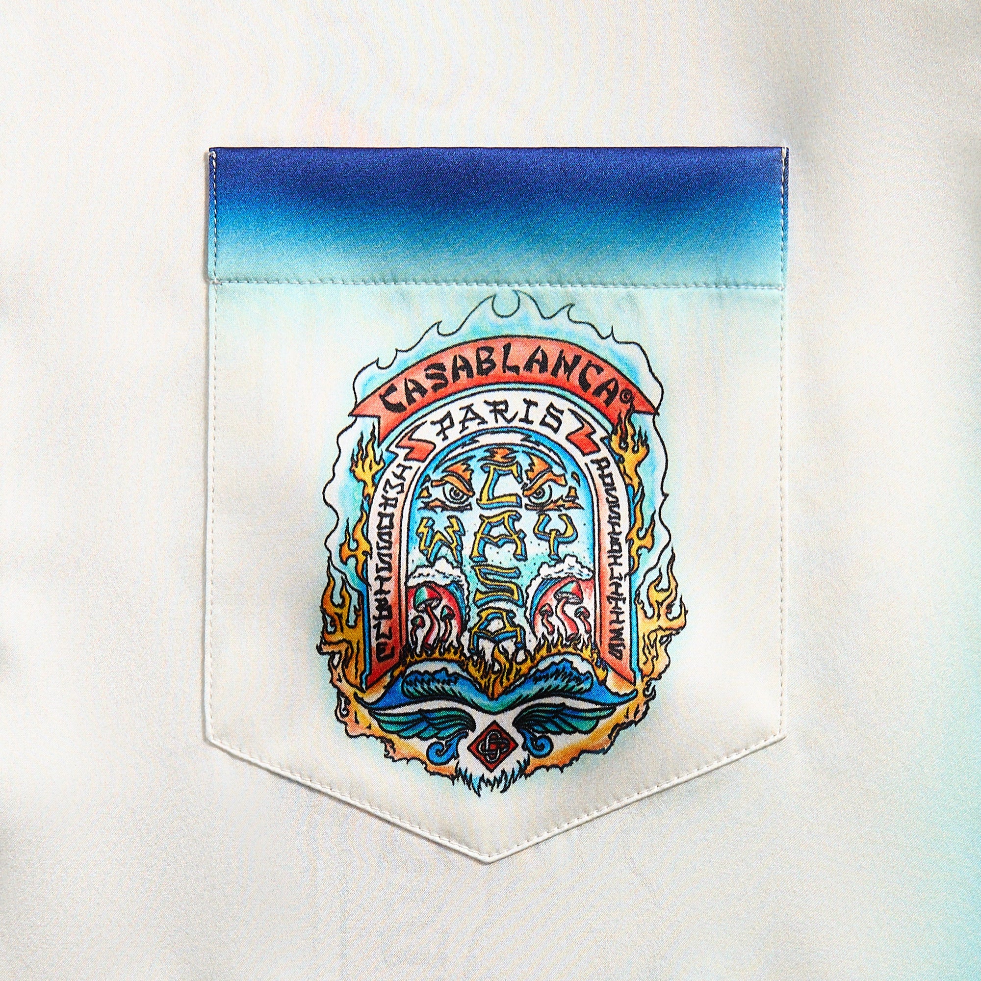 Casablanca Cuban Collar Shirt - White | Kith White
