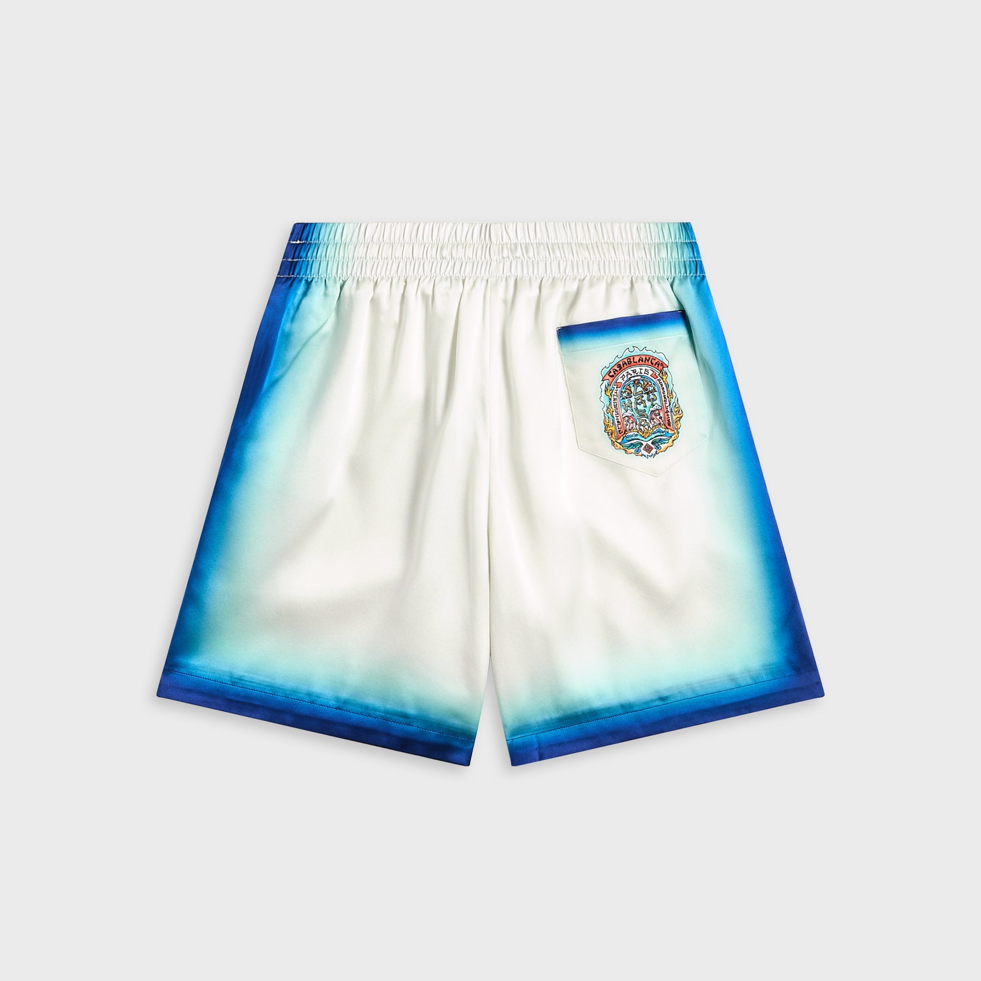 Casablanca Drawstring Shorts - Blue Fade / White | Kith Blue Fade / White