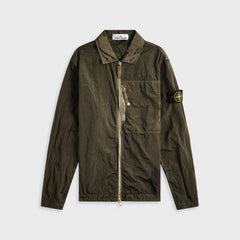 Stone Island Nylon Metal Garment Dyed Shirt - Military Green | Kith Military Green