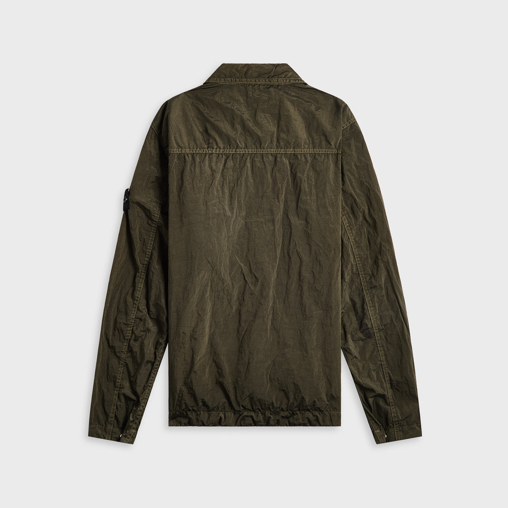 Stone Island Nylon Metal Garment Dyed Shirt - Military Green | Kith Military Green