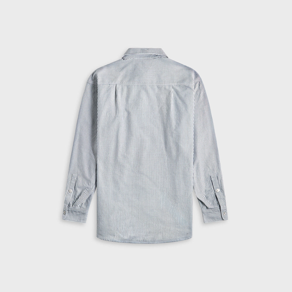 Stone Island Striped Oxford Cotton Marina Shirt - Blue Marine | Kith Blue Marine