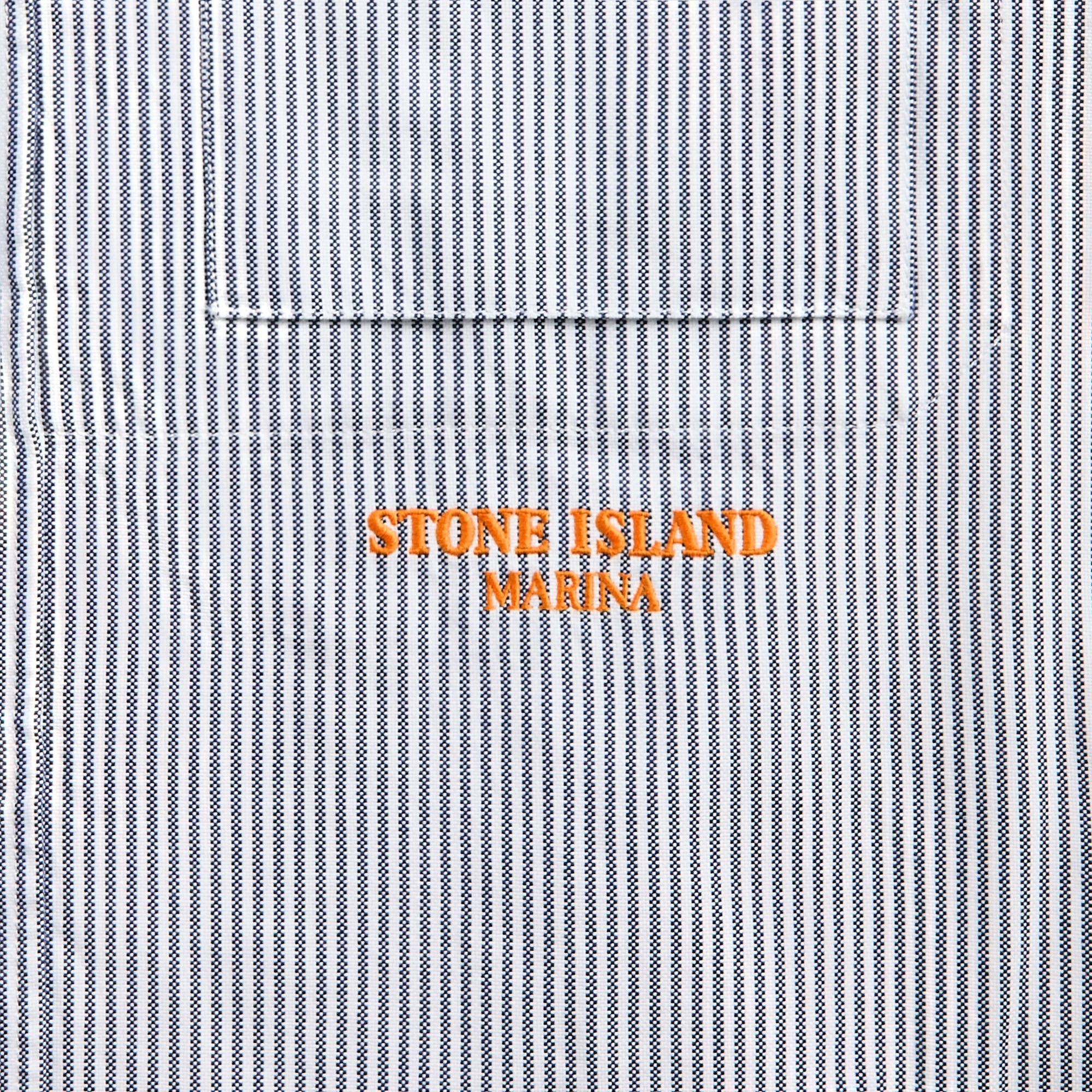 Stone Island Striped Oxford Cotton Marina Shirt - Blue Marine | Kith Blue Marine