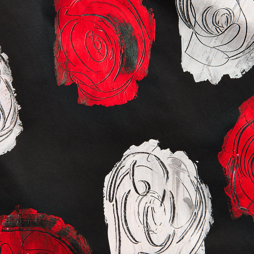 Marni Medium Roses Compact Cotton Short Sleeved Bowling Shirt - Black | Kith Black