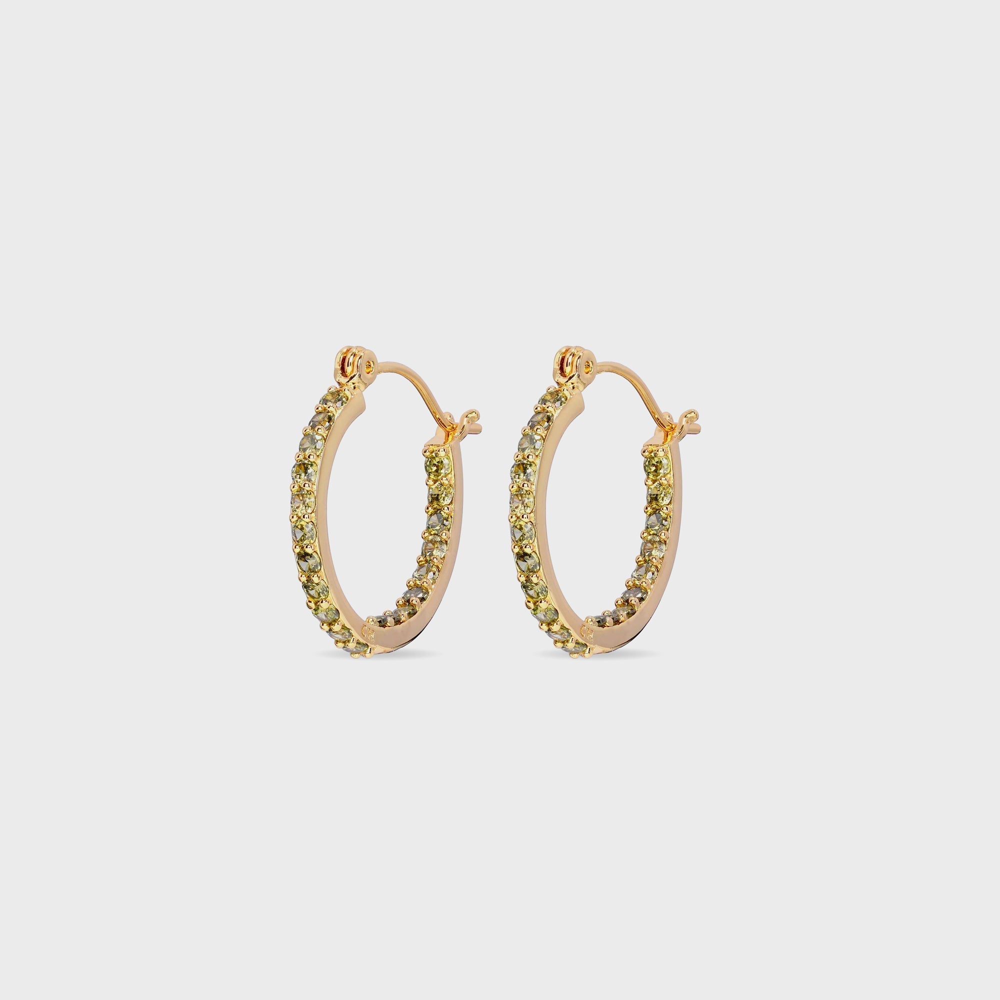 Crystal Haze Serena Small Hoops - Olive | Kith Olive