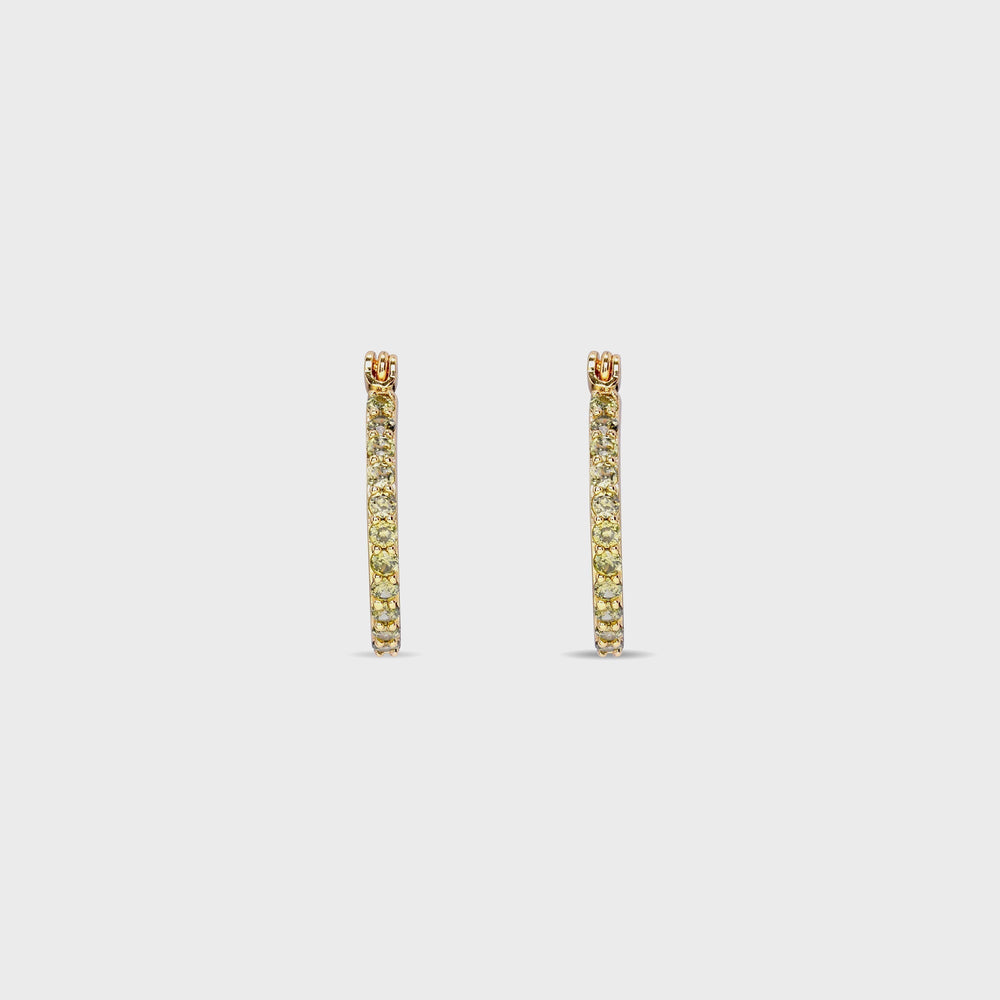 Crystal Haze Serena Small Hoops - Olive | Kith Olive
