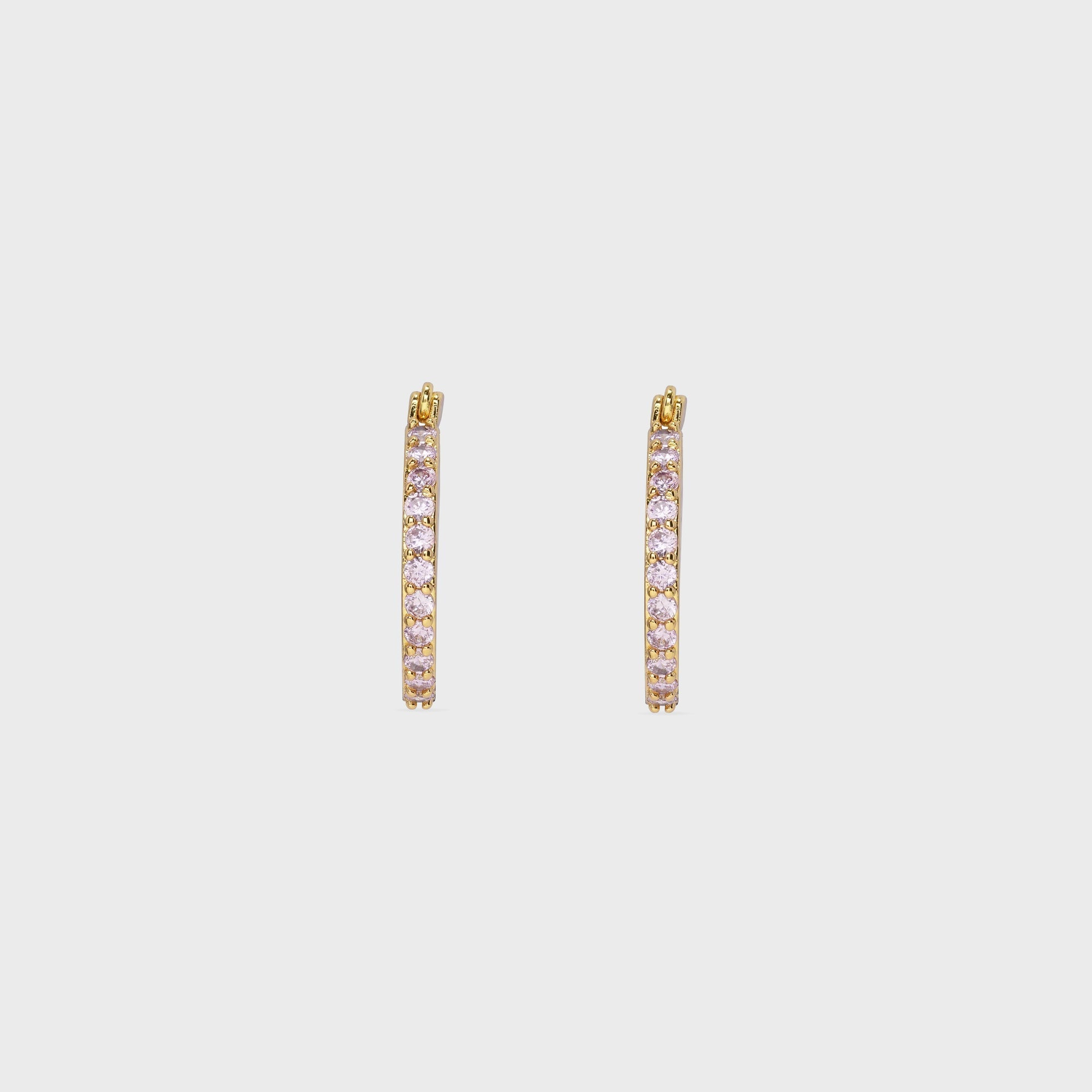 Crystal Haze Serena Small Hoops - Pink | Kith Pink